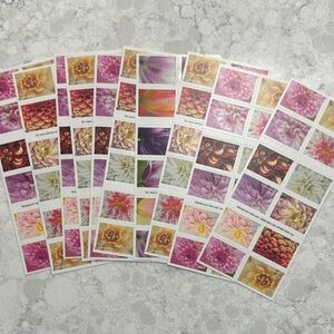 Floral Postage Stamps Set brand new